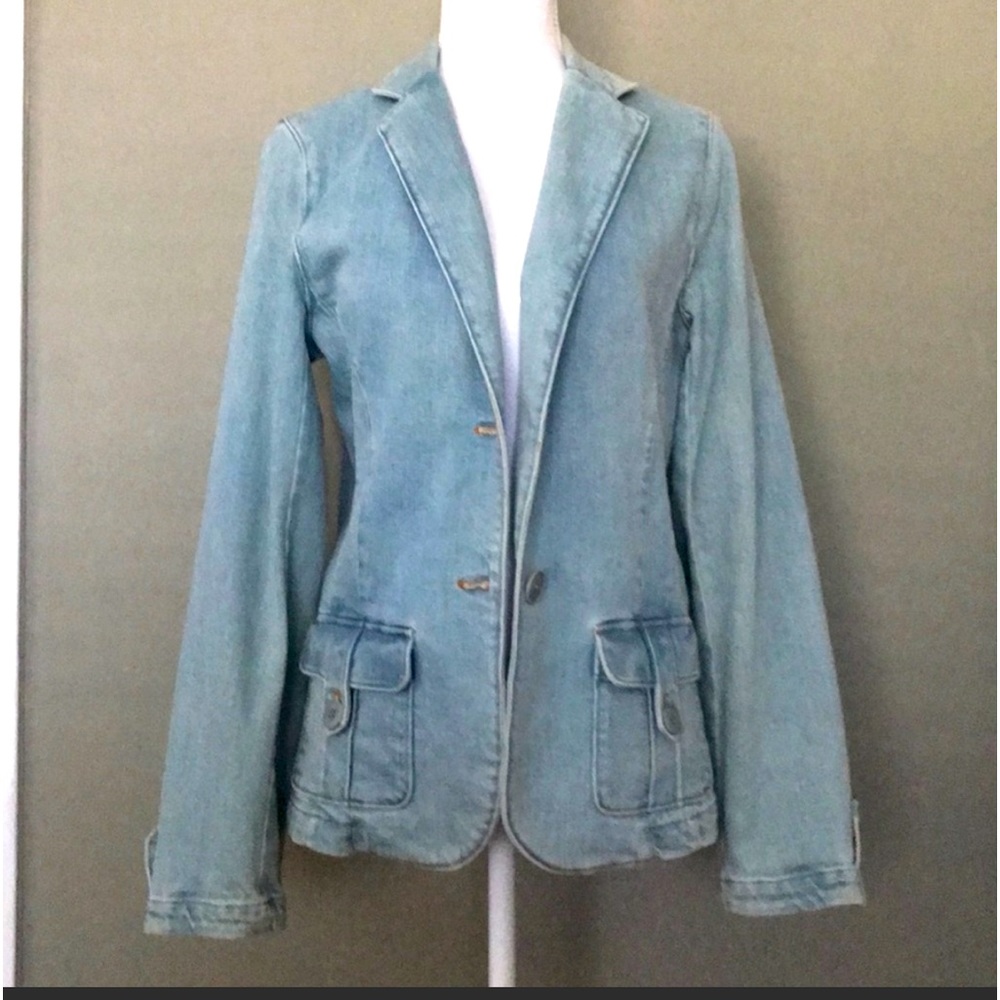 Jones New York Stonewashed Denim Blazer